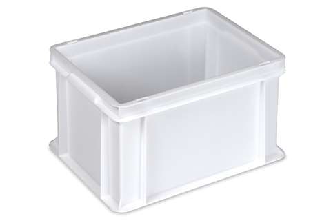 Mobil Plastic - EN stacking bin Food natural 21l - 400x300x220mm - closed walls and base - closed handles  Mobil Plastic - EN stacking bin Food natural 21l - 400x300x220mm - closed walls and base - closed handles