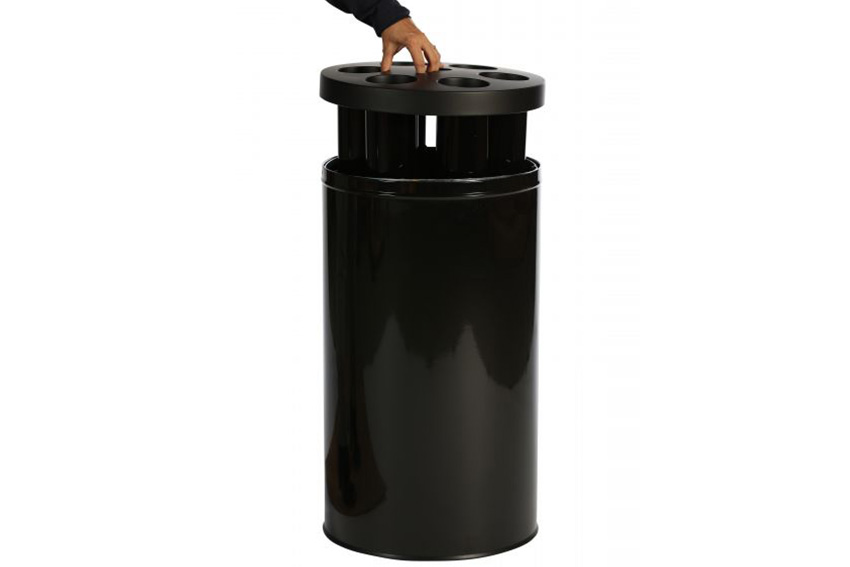 Waste bins for cups and accessories