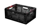 Qubb - EN Folding crate Twistlock box 16,9L - 400x300x174mm - without lid - perforated 