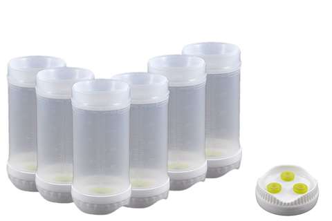 FIFO Bottle - Back up bottle 473ml - 6pce/pck - with triple valve dispensing cap  FIFO Bottle - Back up bottle 473ml - 6pce/pck - with triple valve dispensing cap