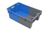 Qubb - EN Nestable and stackable crate 32l - 600x400x200mm - closed sides and bottom - bicolor 
