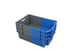 Qubb - EN Nestable and stackable crate 32l - 600x400x200mm - perforated sides and bottom - bicolor 