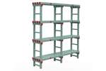  - Rack 1500x400x1900mm - 4 levels - spacing 500mm - bottom clearance 200mm - 2 sections 