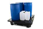 Qubb - LEAK TRAY WITH GRATE - 4 BARRELS - 249L 1460X1460X305MM - NESTABLE