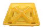 Qubb - LEAK TRAY WITH GRATE - 4 BARRELS - 249L 1460X1460X305MM - NESTABLE