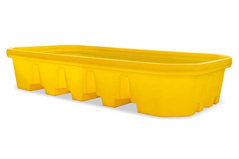 Qubb - Leak tray for under racking - 1100l - 2665x1300x500mm  Qubb - Leak tray for under racking - 1100l - 2665x1300x500mm