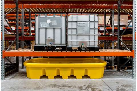 Qubb - Leak tray for under racking - 1100l - 2665x1300x500mm  Qubb - Leak tray for under racking - 1100l - 2665x1300x500mm
