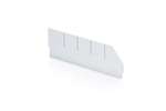 Qubb - Longitudinal divider with cut-outs shelf tray Blue Box - 300x90mm 