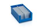 Qubb - Longitudinal divider with cut-outs shelf tray Blue Box - 400x140mm 
