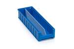 Qubb - Longitudinal divider with cut-outs shelf tray Blue Box - 500x90mm 