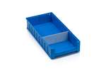 Qubb - Transverse divider with cut-outs shelf tray Blue Box - 234x90mm 