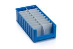 Qubb - Transverse divider with cut-outs shelf tray Blue Box - 234x140mm 