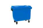 MAXI-CONTAINER 4 CASTERS - 660L COLOURED BODY + COLOURED LID