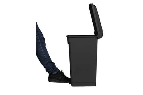 Probbax - Rectangular step-on waste bin 45l - 410x398x600mm - 50% recycled  Probbax - Rectangular step-on waste bin 45l - 410x398x600mm - 50% recycled