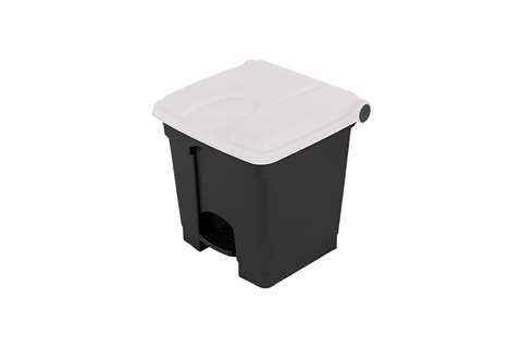 Probbax - Rectangular step-on waste bin 30l - recycled body + lid 410x398x435mm  Probbax - Rectangular step-on waste bin 30l - recycled body + lid 410x398x435mm