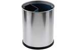 Probbax - ROUND WASTE BASKET 13L - 2 COMPARTIMENTS INSERT BLACK/GREY 3,3L-6,6L