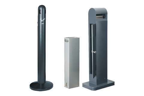 Outdoor wall & stand alone ashtrays