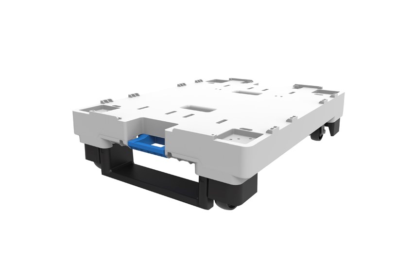 Dolly (container) with pedal system