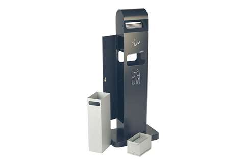 Kombiaschenbecher 2l + Mülleimer 8l - 400x260x1040mm