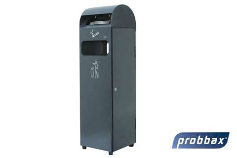 Stand alone ashtray 3 l + waste bin 29 l - 300x250x990 cm