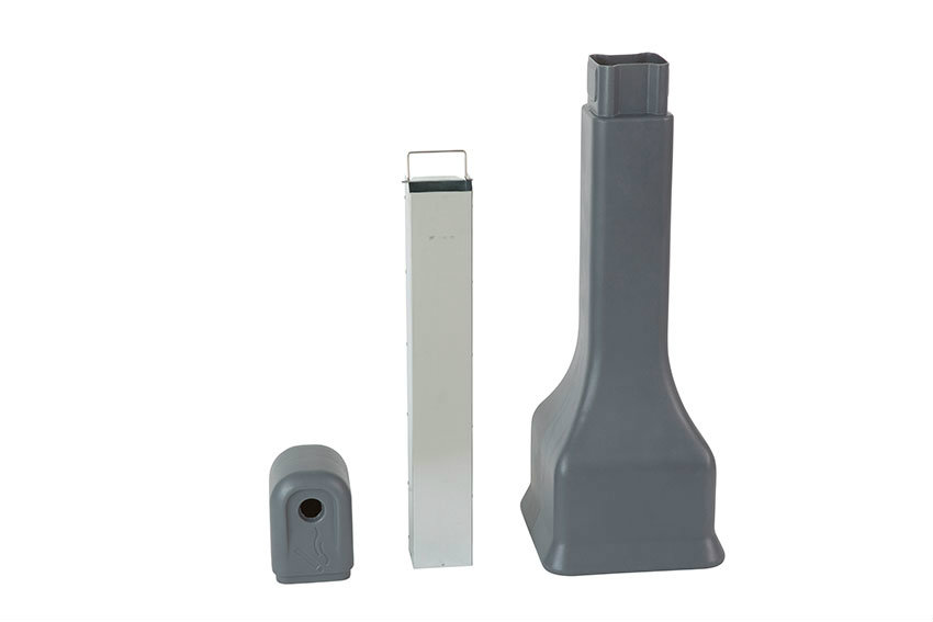 Stand alone ashtray - 305x305x980mm 