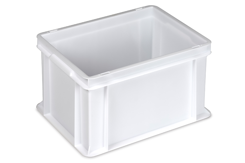 EN-Stapelbehälter Food natural 21l - 400x300x220mm - geschlossene Wände und Boden - geschl. Griffe 