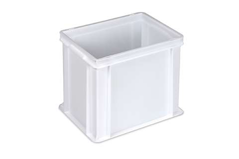 EN stacking bin Food natural 31l - 400x300x320mm - closed walls and base - closed handles