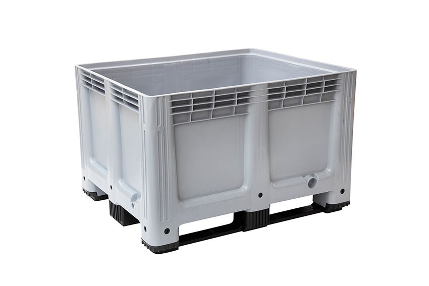 Pallet box - 1000x1200x760 mm - closed - 3 skids 