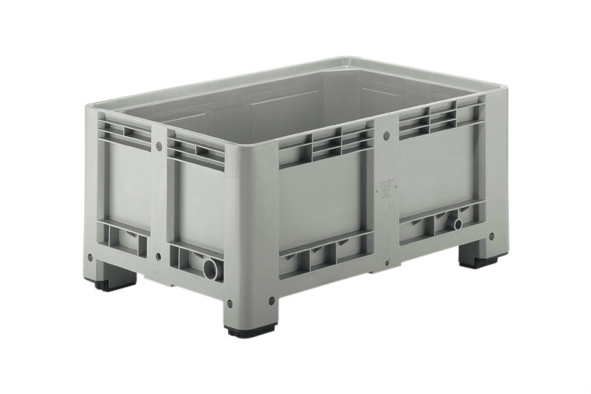 Pallet box 1200x800x580 mm - closed - 4 feet - 330 l 