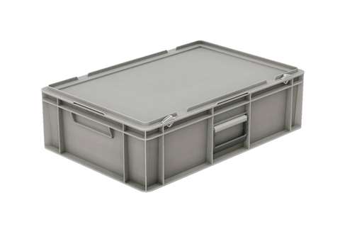 Euronorm Koffer mit Deckel und Koffergriff 30l - 600x400x183mm