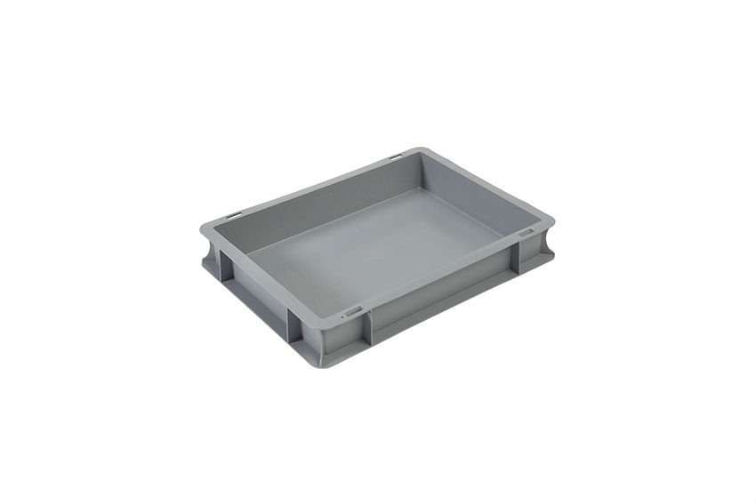 EN Stacking bin Budget Grey 6l - 400x300x70mm - closed sides and bottom - closed handles 