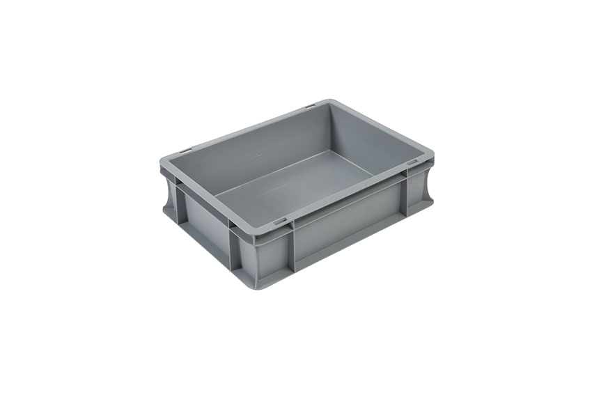 EN-Stapelbehälter Budget Grey 10l - 400x300x120mm - geschlossene Wände und Boden - geschl. Griffe 