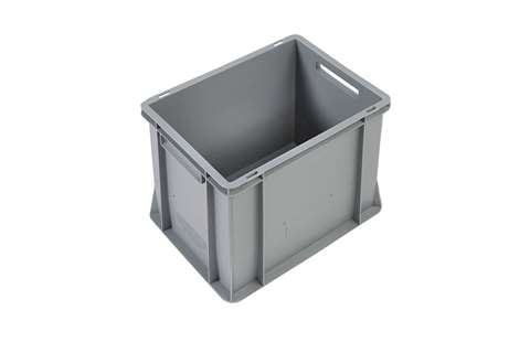 EN-Stapelbehälter Budget Grey 35l - 400x300x360mm - geschlossene Wände und Boden verstärkter