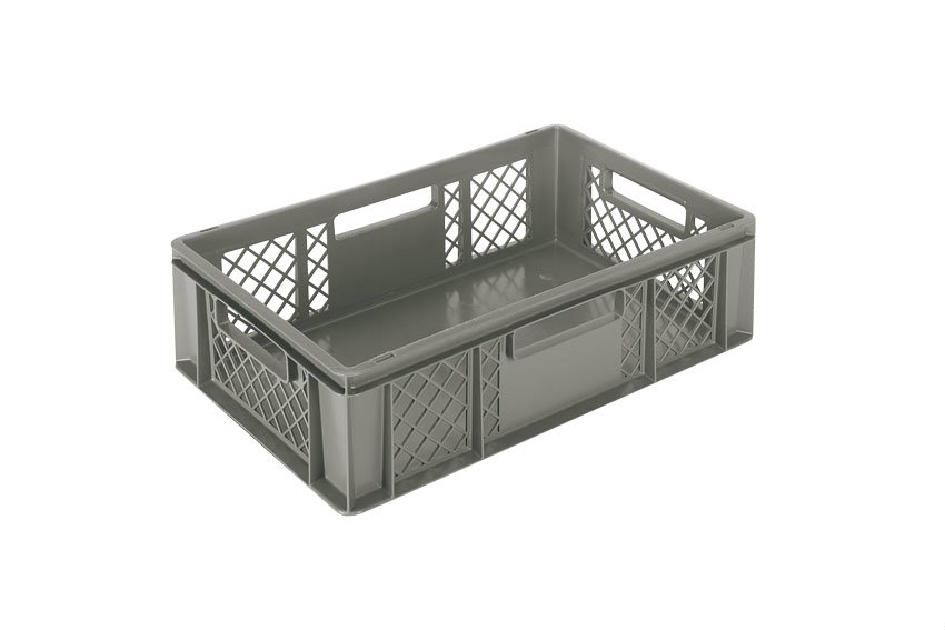 EN-Stapelbehälter 33l - 600x400x170mm - Perforierte Wände und geschlossener Boden 