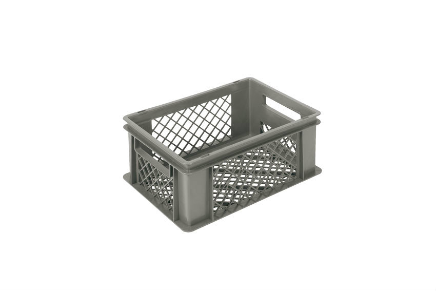 EN Stacking bin Classic 16l - 400x300x176mm - sides and bottom perforated - open handles 