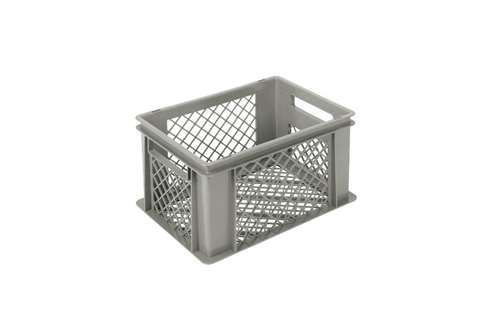 EN-Stapelbehälter Classic 21l - 400x300x226mm - perforierte wände und boden - offen Griffe