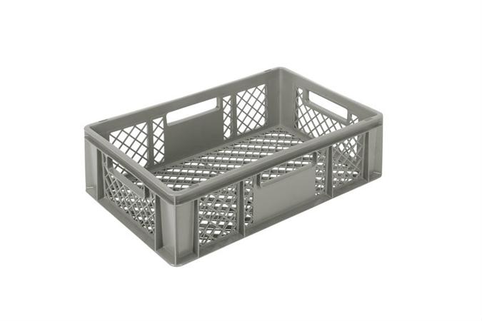 EN-Stapelbehälter Classic 33l - 600x400x170mm - perforierte wände und boden - offen Griffe 