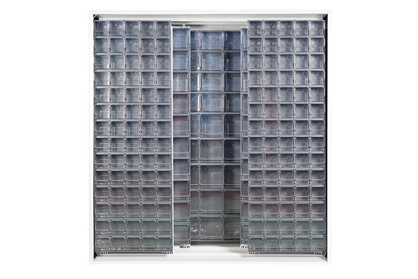 Metall Schränke Inkl. 281 Stück Kippbehältermodule Crystal box - 1870x800x1950mm 