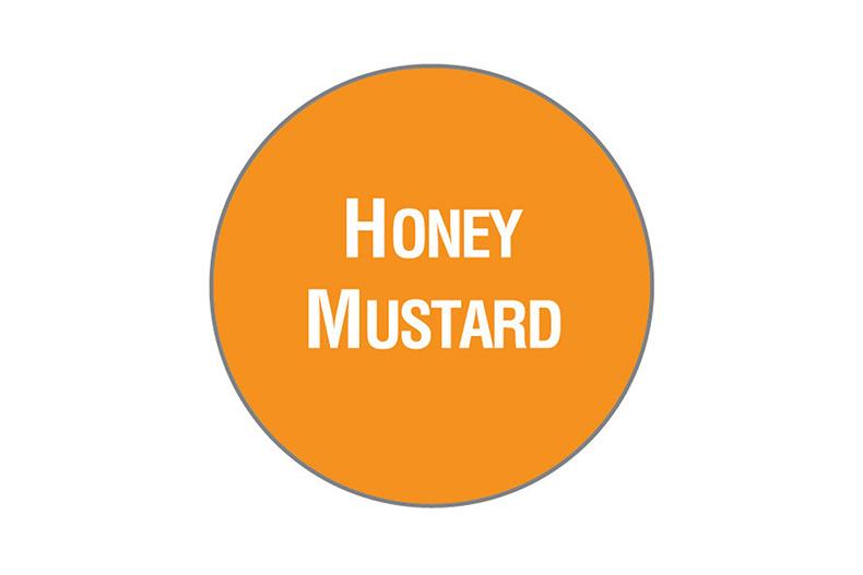 LABEL SHEET WITH 24 LABELS - HONEY MUSTARD 