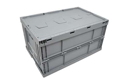 Euronorm foldable crate 600x400x320mm - 59l - with lid
