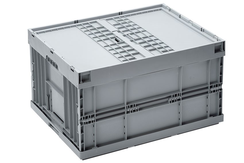 EN Faltbehälter Solid Line Industry Line 169L - 800x600x450mm - mit Deckel - Geschlössen 