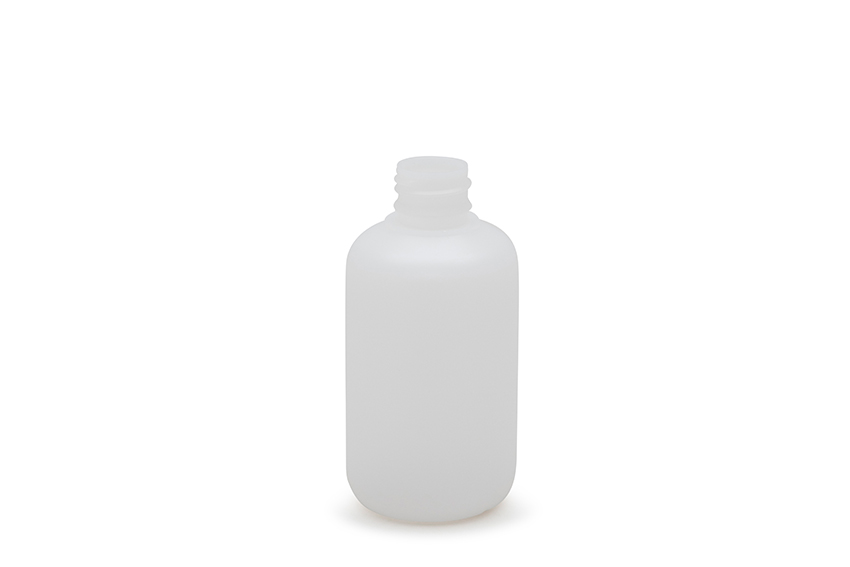 Rounded cylindrical bottle - 250ml - natural - cap exclusive 