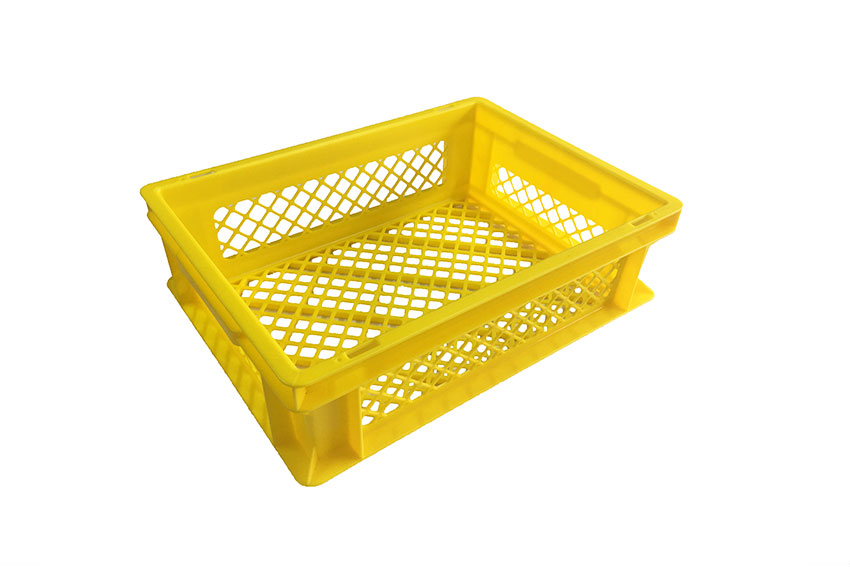 EN Stapelbehälter für Brot 12l - 400x300x120mm - perforierte Wände und Boden - geschlossene Griffe 