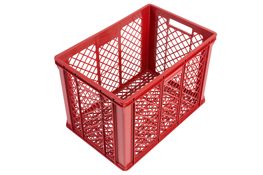 EN Stapelbehälter für Brot 82l - 600x400x410mm - perforierte Wände und Boden - 2 offene Griffe 