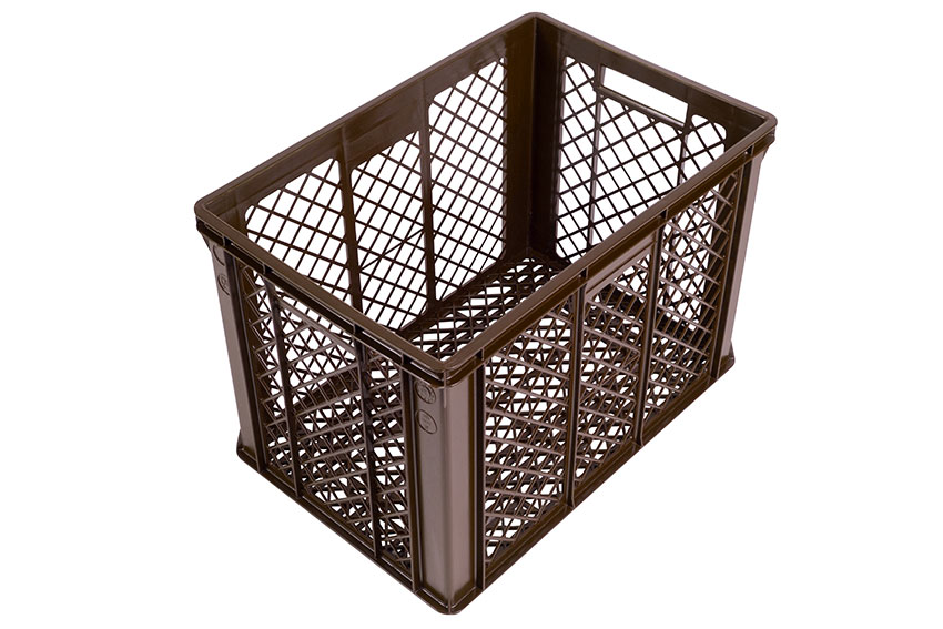 EN Stapelbehälter für Brot 82l - 600x400x410mm - perforierte Wände und Boden - 2 offene Griffe 