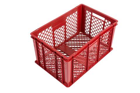 EN Stapelbehälter für Brot 64l - 600x400x320mm - perforierte Wände und Boden teils - 2 offene Griffe