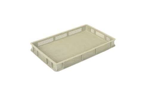 EN-Stapelbehälter Gold 12l - 600x400x70mm - Perforierte Wände und verstärkter perforierter Boden