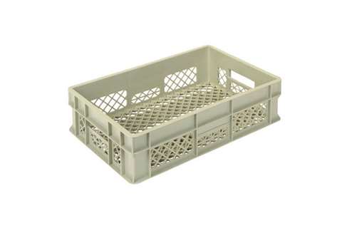 EN-Stapelbehälter Gold 28l - 600x400x150mm - Perforierte Wände und verstärkter perforierter Boden
