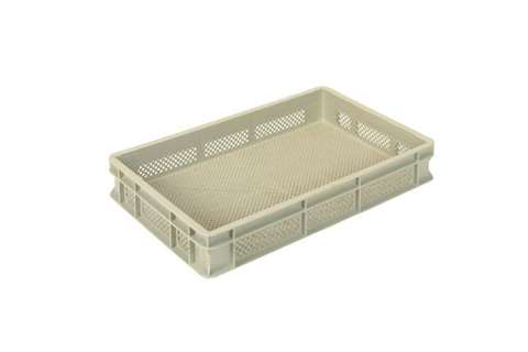 EN-Stapelbehälter Gold 17l - 600x400x100mm - Perforierte Wände und verstärkter perforierter Boden