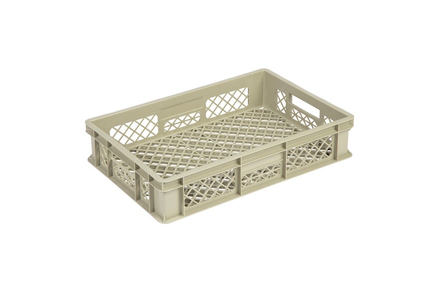 EN-Stapelbehälter Gold 24l - 600x400x130mm - Perforierte Wände und verstärkter perforierter Boden 